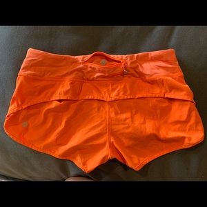 Lululemon orange shorts / size 6